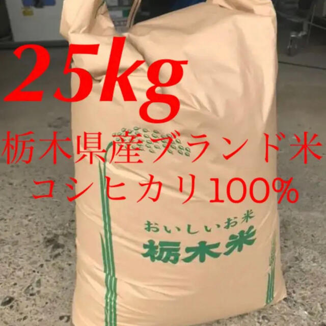 【R2年度古米・玄米】指定有料農地で採れた栃木県産ブランド米コシヒカリ 25kg