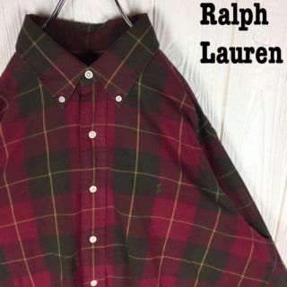 ポロラルフローレン(POLO RALPH LAUREN)のラルフローレン チェック ボタンダウン長袖シャツ 刺繍ポニー ゆるだぼ90s(シャツ)