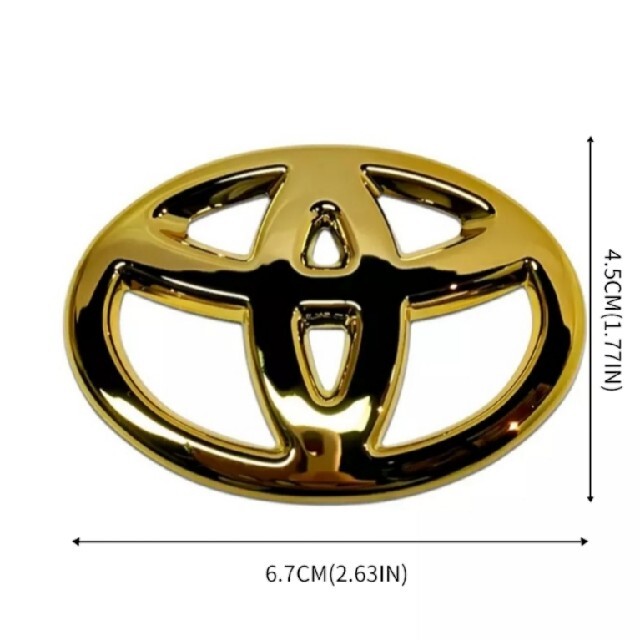 トヨタ　エンブレム　白ゴールド