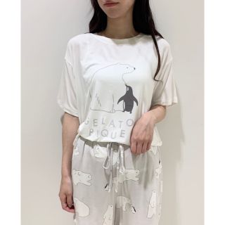 ジェラートピケ(gelato pique)のシロクマTシャツ ロングパンツ◆ジェラートピケ 新品未使用 上下セット(ルームウェア)