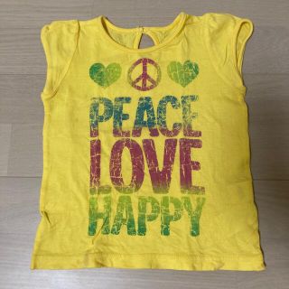 エーアーベー(e.a.B)のｅ.ａ.ＢフレンチスリーブPEACE LOVE HAPPY Tシャツ　90(Tシャツ/カットソー)