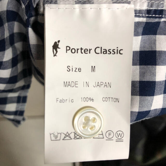 COMOLI(コモリ)のポータークラシック　ロールアップシャツ　ネイビー　Mサイズ メンズのトップス(シャツ)の商品写真