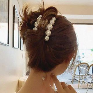 エイミーイストワール(eimy istoire)の【再入荷】新品インポート♡5連 パール ヘアクリップ バンクリップ バレッタ(バレッタ/ヘアクリップ)