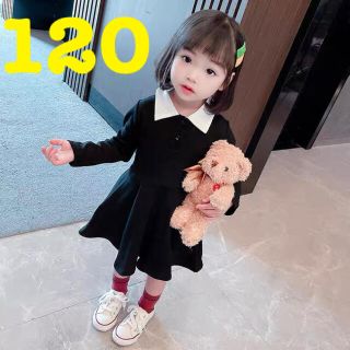 [新品] Aラインのシンプルで可愛いワンピース 120 韓国 子供服(ワンピース)