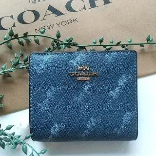 コーチ(COACH)のCOACH コーチ スナップウォレット 折財布 (デニム紺)(財布)