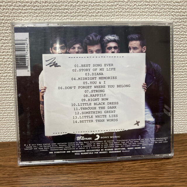 One direction MIDNIGHT MEMORIES  エンタメ/ホビーのCD(ポップス/ロック(洋楽))の商品写真