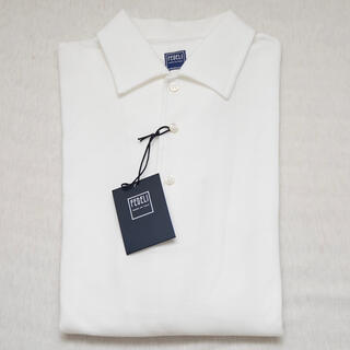 新品！ FEDELI フェデーリ 白 長袖 カノコポロシャツ GIZA45(ポロシャツ)