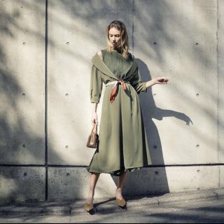 アメリヴィンテージ(Ameri VINTAGE)のFRONT PLEATS LONG DRESS(オールインワン)