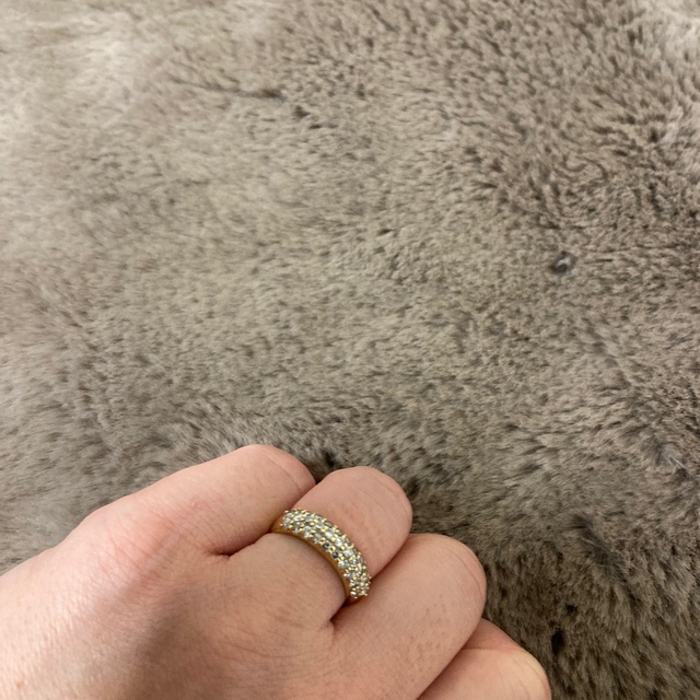 パヴェリング💍ダイヤ　k18 1.03カラット　12〜13号位 レディースのアクセサリー(リング(指輪))の商品写真