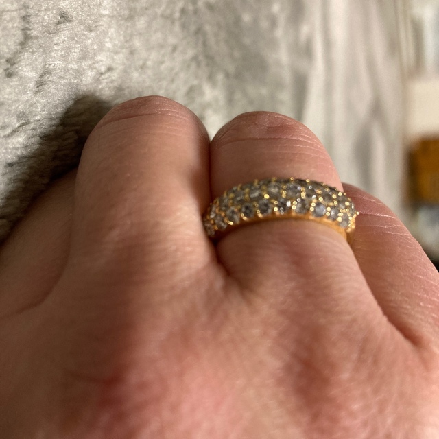 パヴェリング💍ダイヤ　k18 1.03カラット　12〜13号位 レディースのアクセサリー(リング(指輪))の商品写真