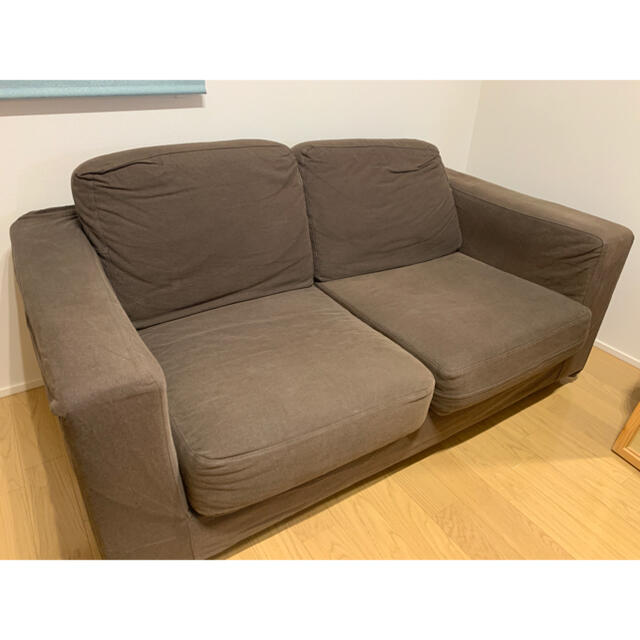 MUJI (無印良品) - 無印良品 ソファ ブラウン 2シーターの通販 by み's