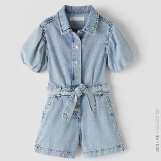 ザラキッズ(ZARA KIDS)の🌈ZARA girl デニムコンビネゾン ジャンプスーツ　つなぎ(ワンピース)