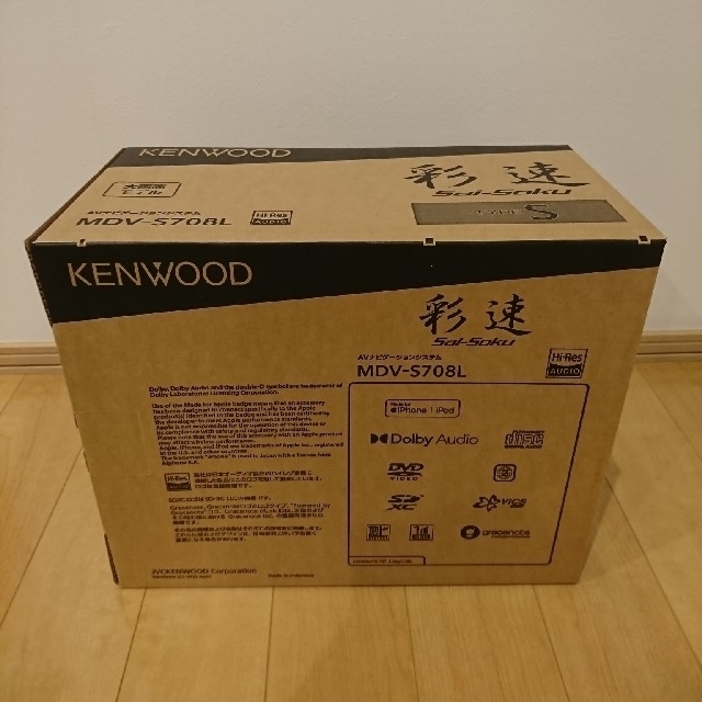 KENWOOD(ケンウッド)のKENWOOD 大画面8インチ 彩速ナビ MDV-S708L 新品 自動車/バイクの自動車(カーナビ/カーテレビ)の商品写真