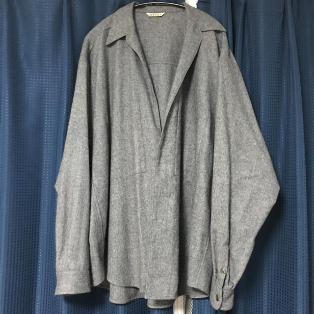 値下げ不可オーラリー　CASHMERE BIG SHIRTS  カシミヤシャツcomoli