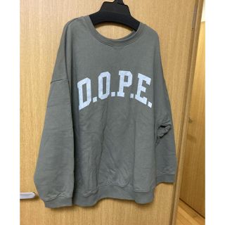 doudou DOPE ロゴスウェット カーキ