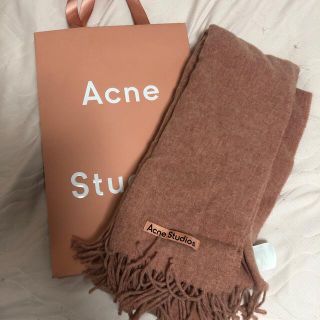 【美品】Acne Studious マフラー ピンクタグ　キャメルブラウン