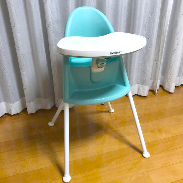 極美品】BABY BJORN ハイチェア ハーネス付 グリーン 廃盤 ベビー家具