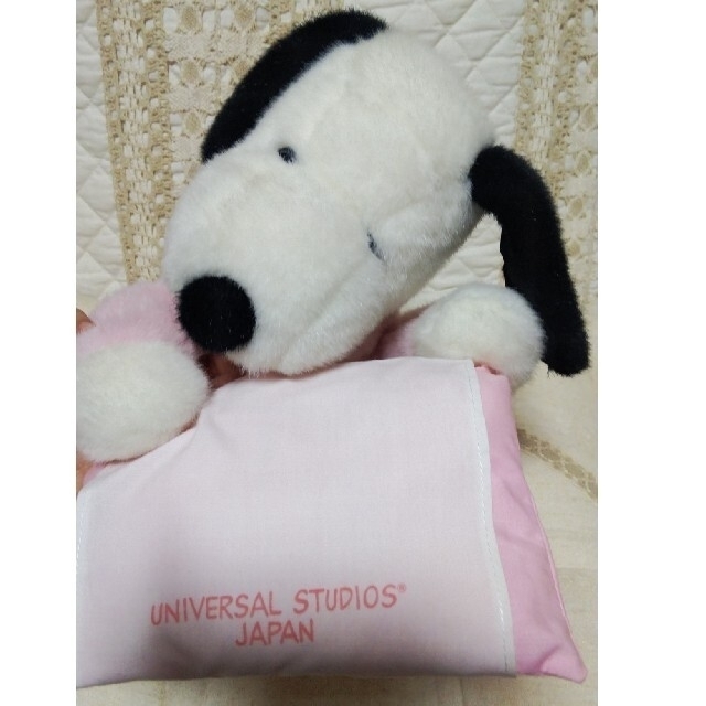 SNOOPY(スヌーピー)のUSJスヌーピー☆おやすみスヌーピーぬいぐるみ エンタメ/ホビーのおもちゃ/ぬいぐるみ(キャラクターグッズ)の商品写真