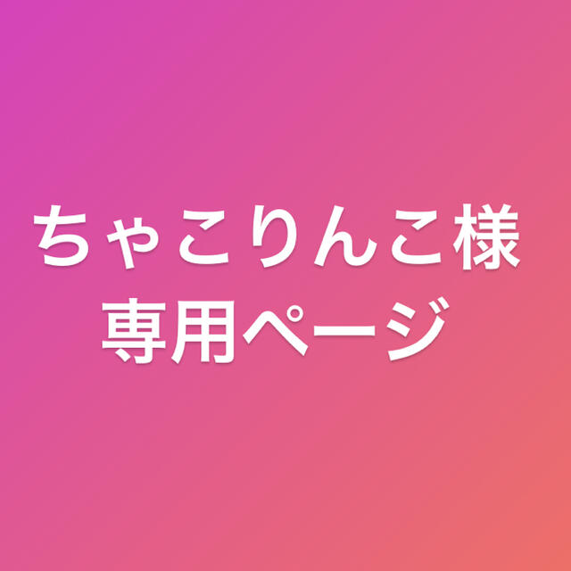 ちゃこりんこ様専用ページ その他のその他(その他)の商品写真