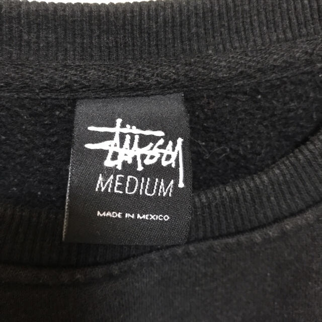 【stussy】ステューシー クロップド スウェット デカロゴ USA製 M