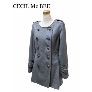 セシルマクビー(CECIL McBEE)のCECIL Mc BEE セシルマクビー レディース Pコート Ｍ グレー(ピーコート)