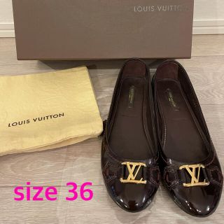 ルイヴィトン(LOUIS VUITTON)の【LOUIS VUITTON】ルイヴィトン バレエシューズ 靴 パンプス ロゴ(バレエシューズ)