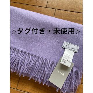 イエナ(IENA)の【タグ付き・未使用】イエナ　CERVINO カシミヤストール  パープル(ストール/パシュミナ)