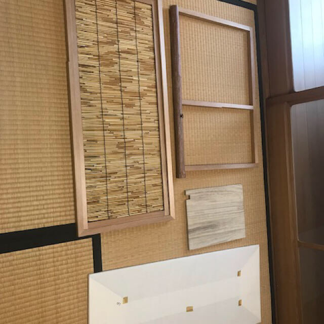 茶道具 自在棚 台目棚 替葦襖付 未使用品 茶道具 自在棚 台目棚 替葦襖付 未使用品