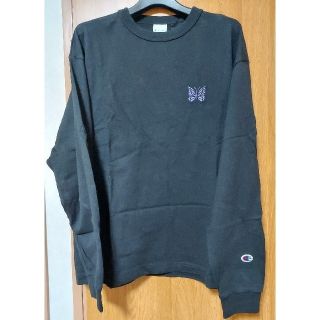 ニードルス(Needles)のNeedles×BEAMS  ブラック×パープル ロンT　サイズXS(Tシャツ/カットソー(七分/長袖))