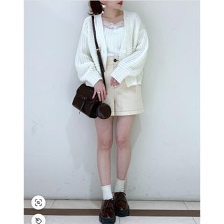 ヘザー(heather)の【今着れる🌸】ステッチショートパンツ 白 アイボリー S ハーフパンツ ヘザー(ショートパンツ)