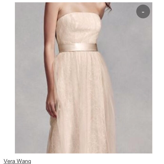 white by vera wang レースチュールドレス