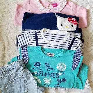 ザラキッズ(ZARA KIDS)の最終　130 5点セット　ZARA　ザラなど　ストライプ(Tシャツ/カットソー)