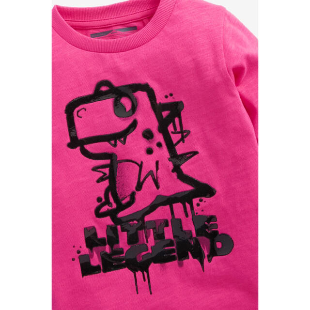 NEXT(ネクスト)の【新品】Pink Gel Dino 長袖グラフィックTシャツ（ボーイズ） キッズ/ベビー/マタニティのベビー服(~85cm)(シャツ/カットソー)の商品写真