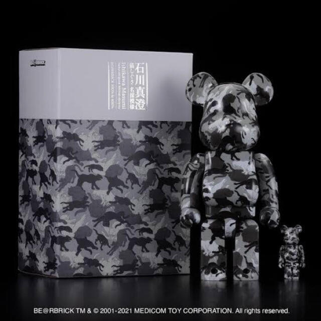 MEDICOM TOY(メディコムトイ)のBE@RBRICK 石川真澄「猫しぐさ名採模様」100% ＆ 400% エンタメ/ホビーのフィギュア(その他)の商品写真