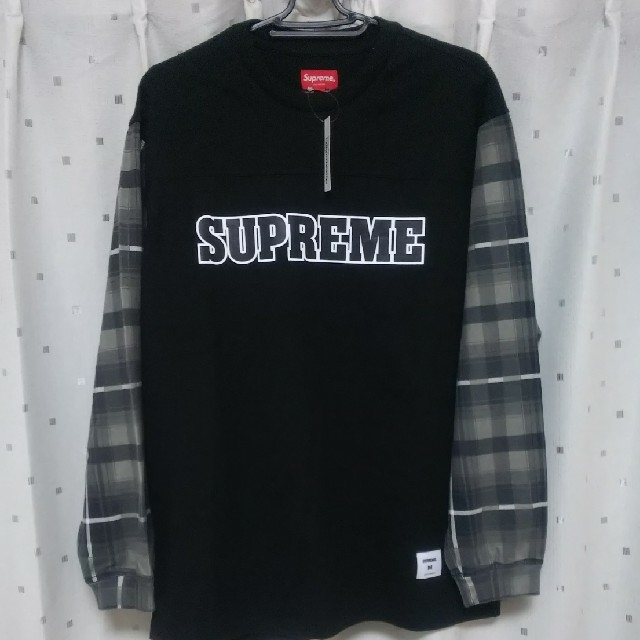 Supreme(シュプリーム)のSupreme Plaid Sleeve L/S Top  ブラック M メンズのトップス(Tシャツ/カットソー(七分/長袖))の商品写真