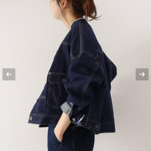 Spick & Span(スピックアンドスパン)の【5 1/2】CROP DENIM 2ND ジャケット レディースのジャケット/アウター(Gジャン/デニムジャケット)の商品写真