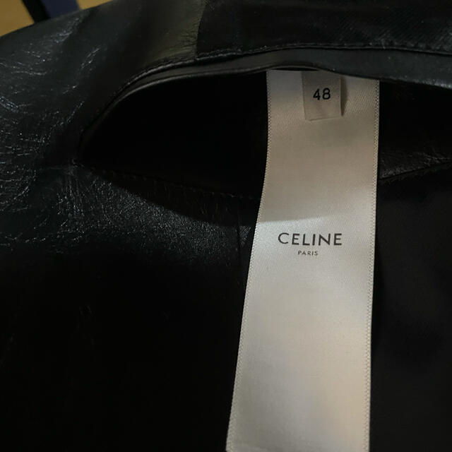 celine(セリーヌ)の新品未使用 セリーヌ  パテットショルダー バイカーズジャケット レザー 48 メンズのジャケット/アウター(ライダースジャケット)の商品写真