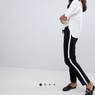 エイソス(asos)のasos ラインパンツ ブラック M(カジュアルパンツ)