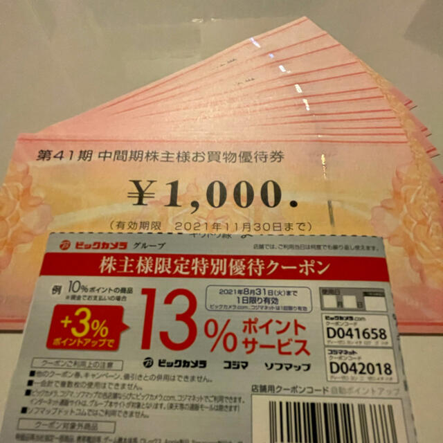 ビックカメラ コジマ 株主優待 12000円分 - arkiva.gov.al