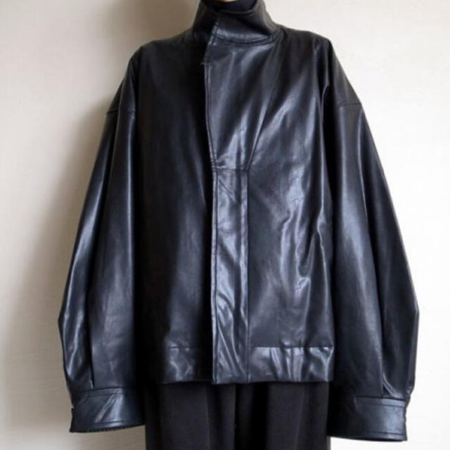 sacai - stein OVER SLEEVE FAKE LEATHER JACKET 美品の通販 by いぬ ...