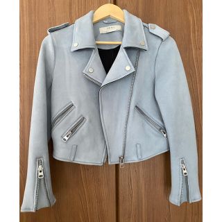 ZARA  ライダース　ジャケット　水色