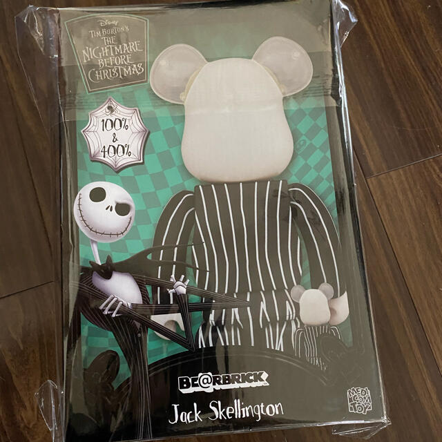 MEDICOM TOY(メディコムトイ)のBE＠RBRICK Jack Skellington 100%&400%  エンタメ/ホビーのフィギュア(その他)の商品写真