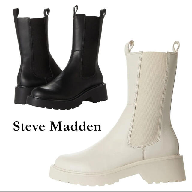 Steve Madden(スティーブマデン)のSteve Madden レザーサイドゴア　チェルシーブーツ レディースの靴/シューズ(ブーツ)の商品写真