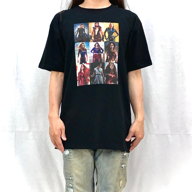 新品 ワンダーウーマン スーパーガール アリス 映画 ヒロイン ビッグ Tシャツ メンズのトップス(Tシャツ/カットソー(半袖/袖なし))の商品写真