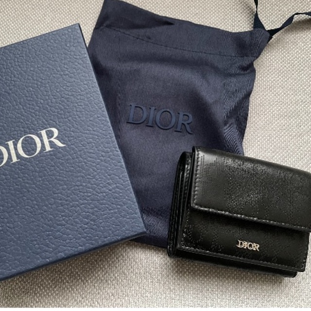 新品未使用】Dior 三つ折財布 オブリーク ギャラクシー レザー-