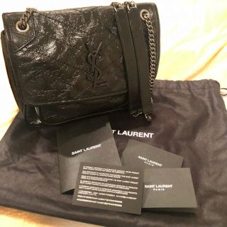 サンローラン(Saint Laurent)の【美品】SAINT LAURENT Niki レザーショルダーバッグ　正規品(ショルダーバッグ)