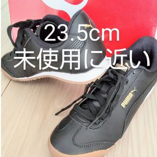 プーマ(PUMA)のPUMA黒レザースニーカー 23.5cm チュリーノ Turino FS(スニーカー)