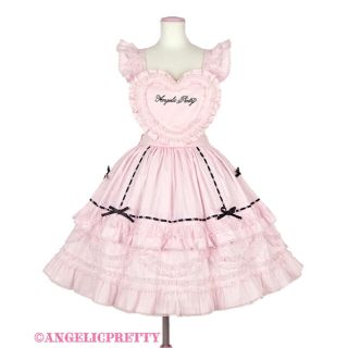 アンジェリックプリティー(Angelic Pretty)のAngelicPretty Heart胸あて付スカートセット(ひざ丈スカート)