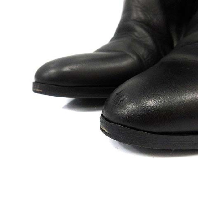 Hermes(エルメス)のエルメス ロングブーツ レザー ポインテッドトゥ 34 21.5cm 黒 レディースの靴/シューズ(ブーツ)の商品写真