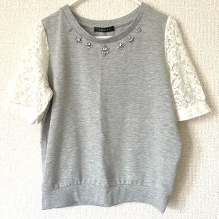 イング(INGNI)のトレンド☆INGNI半袖レースドッキングスウェット イング GU ZARA(カットソー(半袖/袖なし))